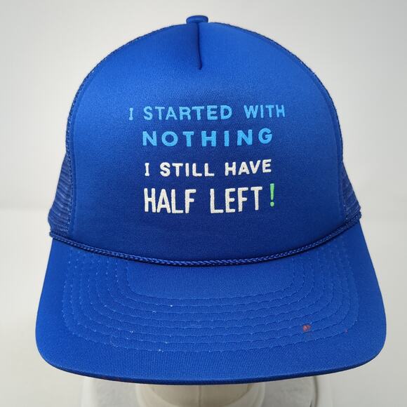I Started With Nothing I Still Have Left! Rope Trucker Hat Blue One Size - Picture 2 of 9